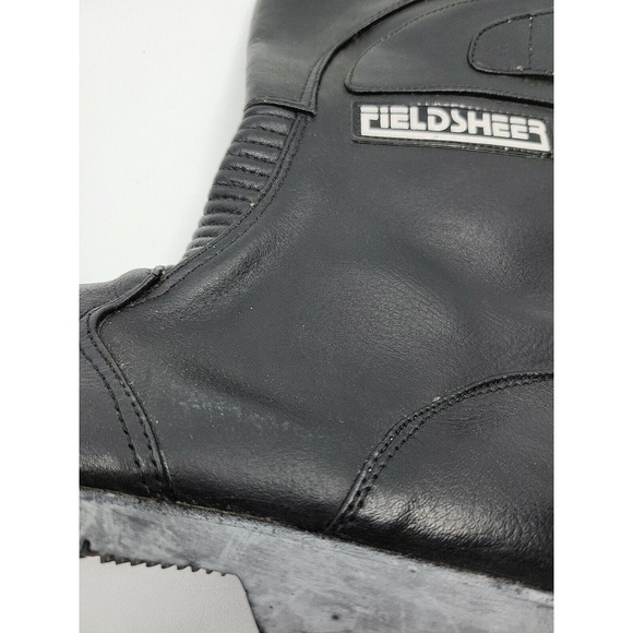 Vintage Fieldsheer Black Motorcycle Biker Boots Size 7 Needs Insoles - Picture 12 of 12